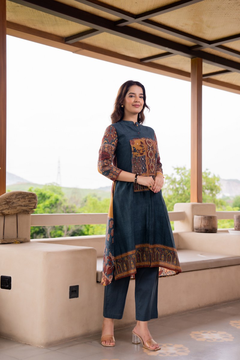 Elegant Printed Mal Cotton Kurti Set for Women | Ethnic A-Line Kurta with Pants | Casual & Festive Wear